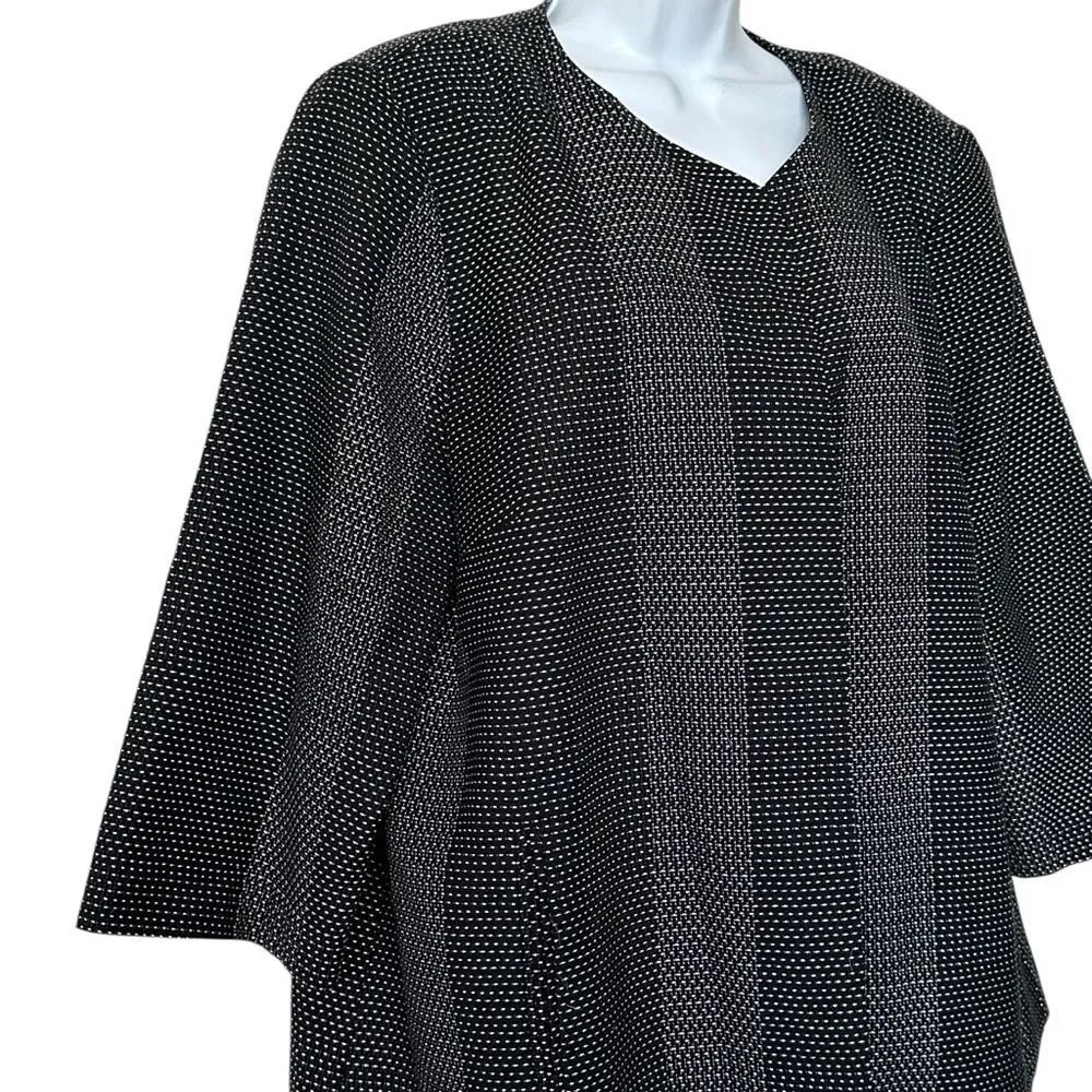 NWT Eileen Fisher Karume Dash Organic Cotton Blazer Collarless preppy classic XL